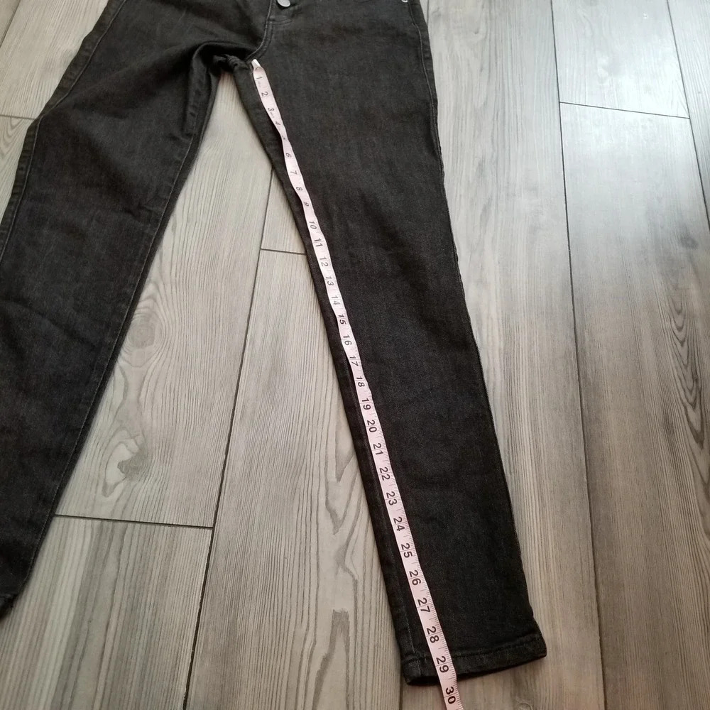 Modcloth Women's Karaoke High Rise Button Fly Skinny Jeans Size 4 Black Pockets - Picture 9 of 14